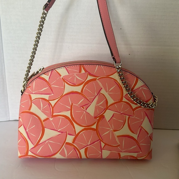 Kate Spade Spencer Pink Grapefruit Double-zip Dome Crossbody Bag NWT - Picture 13 of 16